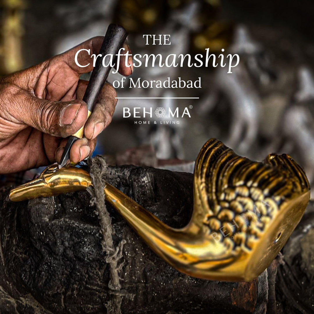 BEHOMA Aluminium Pair of Swans for Good Luck & Love | Candle Holder for Home Decor Living Room | Showpiece Wedding Gift for Couples | Marriage for Couple (Candles not Included) Gold