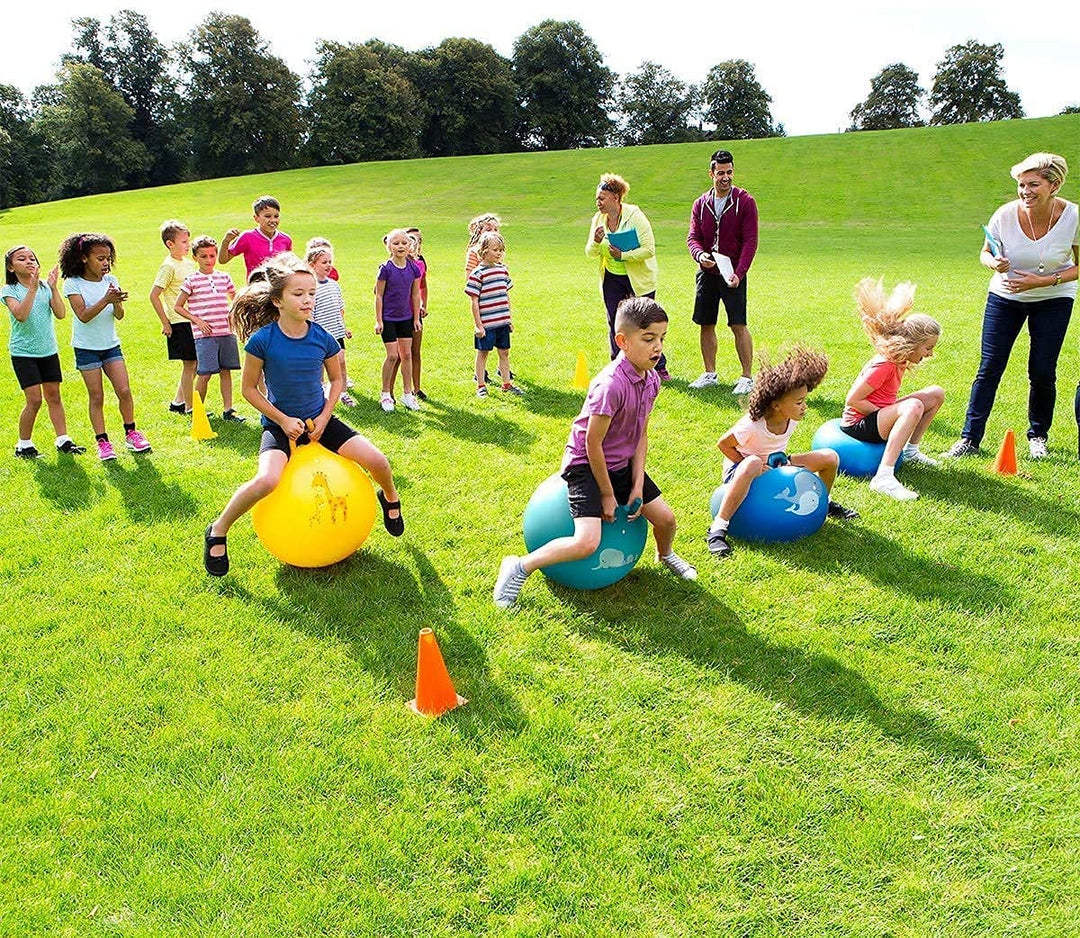 Storio Sit And Bounce Rubber Hop Ball Jumping&Bouncing Ball For Boys Girls Toys|Indoor&Outdoor|Best Gift Balls For Kids -Big(Size 56Cm / 22 Inch,Multicolour)