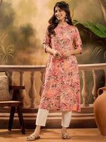 Load image into Gallery viewer, Women Floral Printed Daily A-Line Kurta
