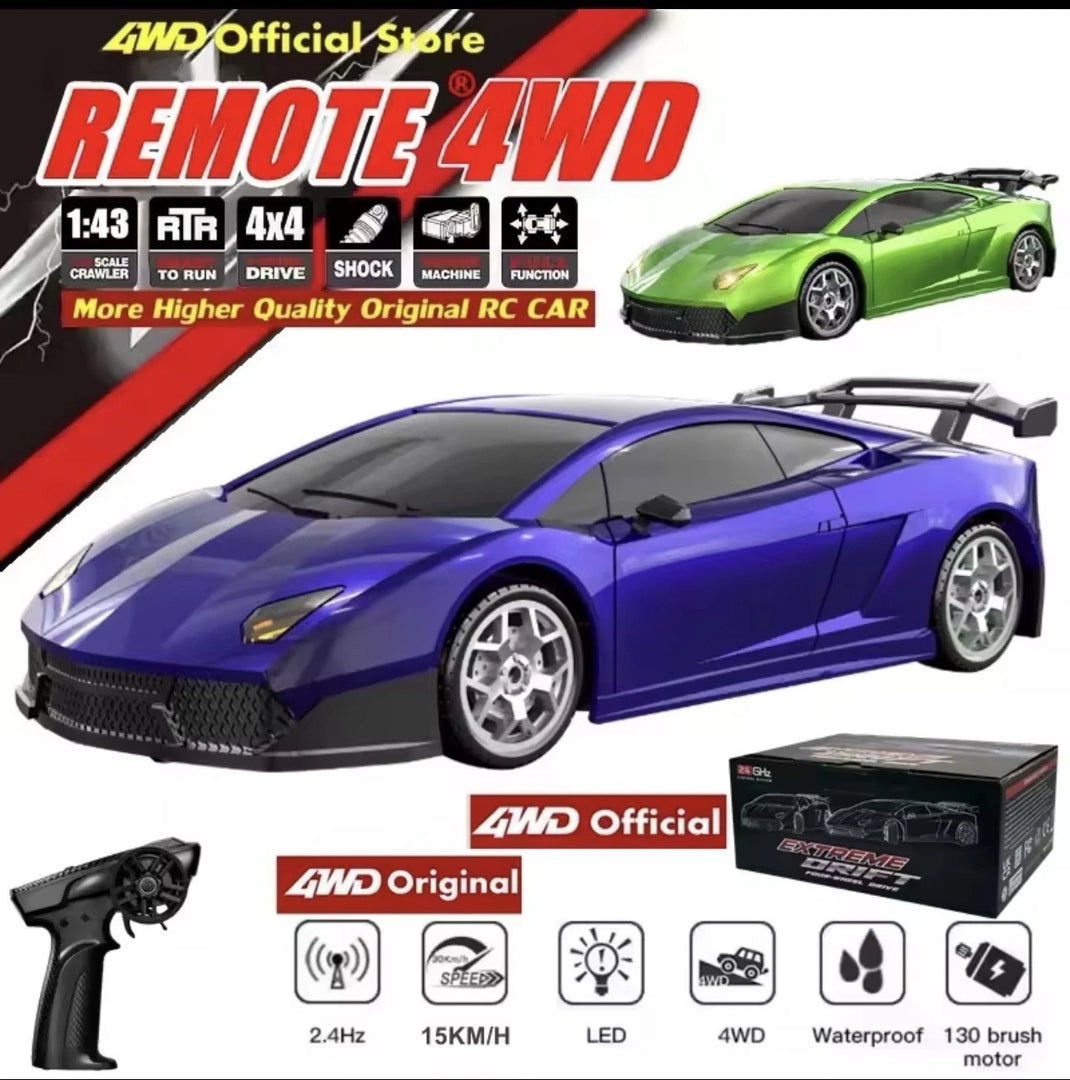 4WD Drift Racing RC Car 1/43 Mini Toy Car High Speed For Racing Sport