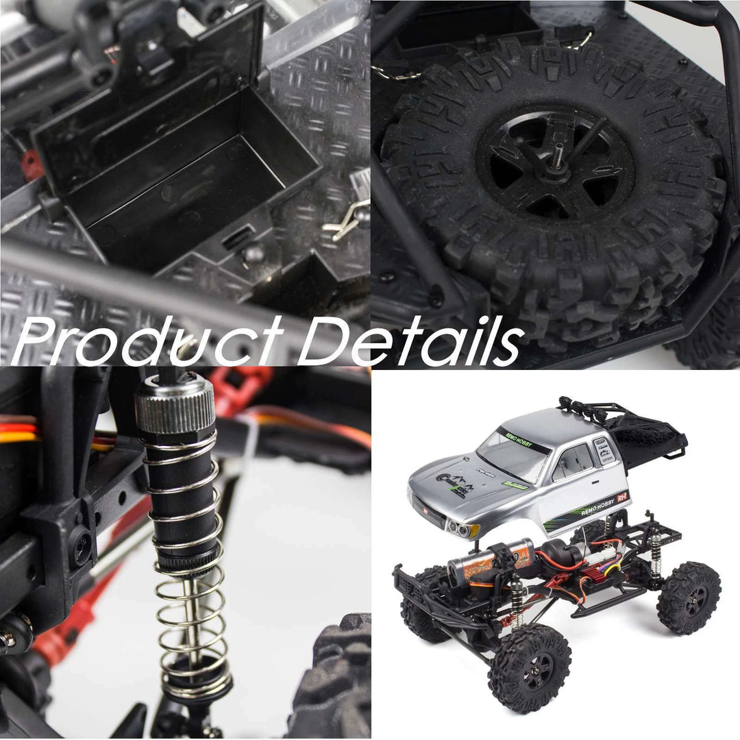 REMO Hobby Rock Crawler 1/10 4WD RC Monster Truck Off-Road Brushed RC Car 1093ST
