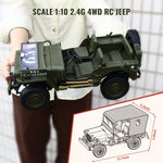 Load image into Gallery viewer, Remote Control RC Car 1/10 Off Road RC Truck Crawler Military Vehicle Hobby Toys