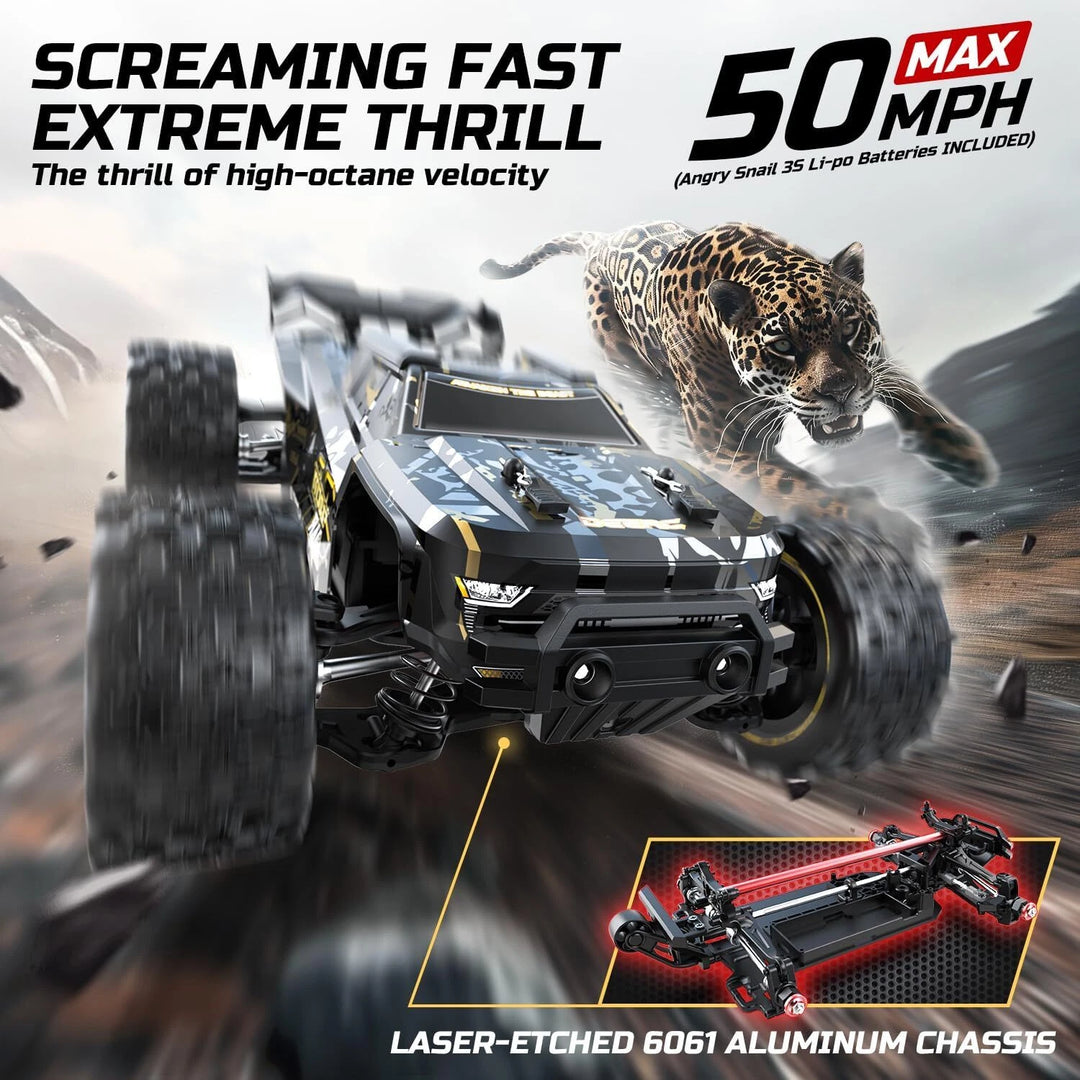 DEERC 14210 1:14 Brushless RC Car Max 50+ MPH Offroad High Speed Monster Truck