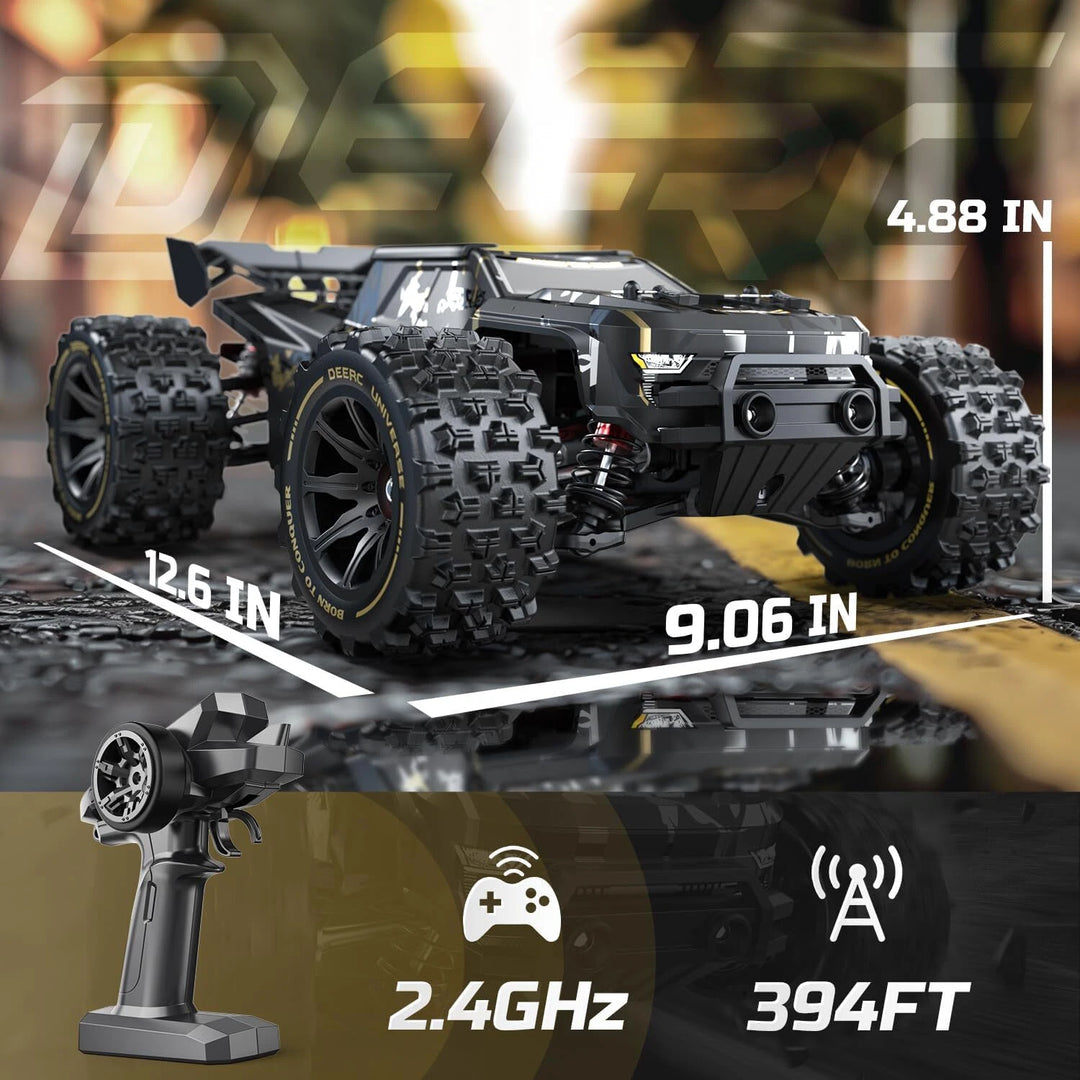 DEERC 14210 1:14 Brushless RC Car Max 50+ MPH Offroad High Speed Monster Truck