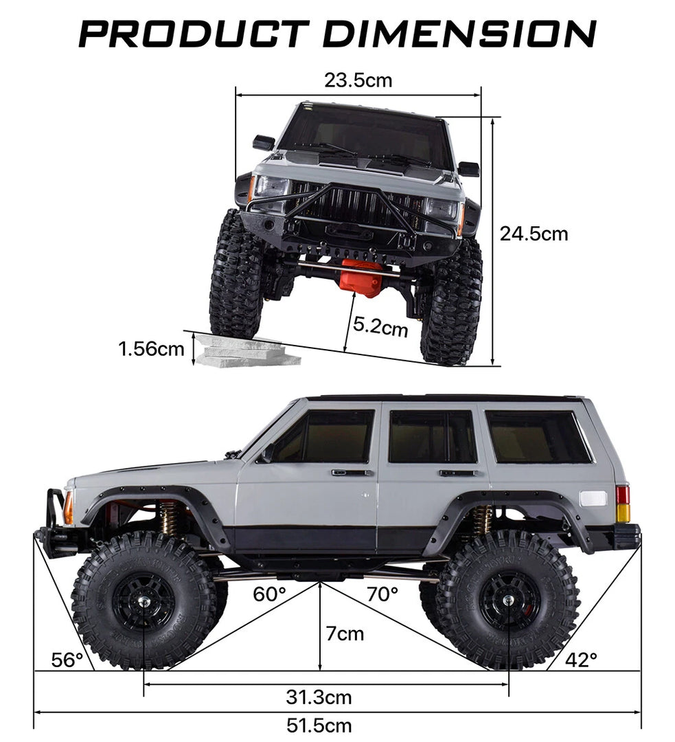 AUSTARHOBBY AX-8509 1/10 Cherokee 4WD 2.4G RC Crawler CAR Climbing Truck Toys