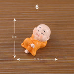Load image into Gallery viewer, Cute Mini Buddha Statue Monk Resin Handicraft Figurine Ornament Home Decor Funny