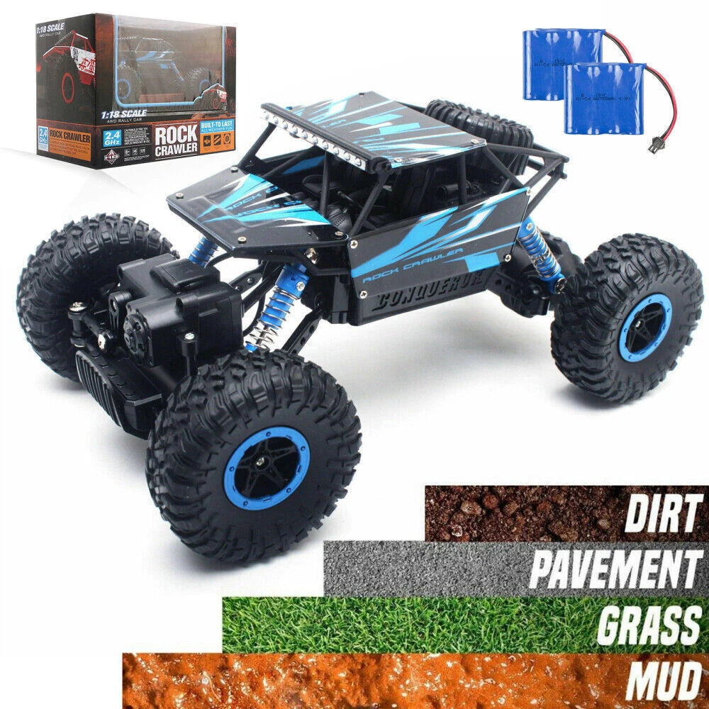 New 4WD RC Monster Truck Off-Road Vehicle 2.4Ghz Remote Control Car Toy Gift Kid