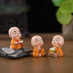 Load image into Gallery viewer, Cute Mini Buddha Statue Monk Resin Handicraft Figurine Ornament Home Decor Funny