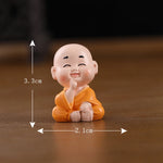 Load image into Gallery viewer, Cute Mini Buddha Statue Monk Resin Handicraft Figurine Ornament Home Decor Funny