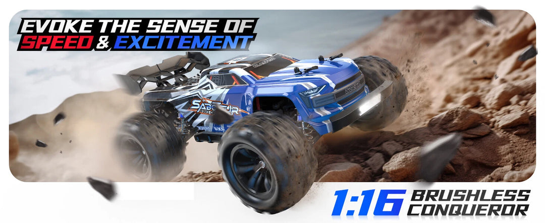 DEERC H16E 1:16 4WD RC Car Brushless 4X4 RTR Fast Max 70kph RC Monster Trucks