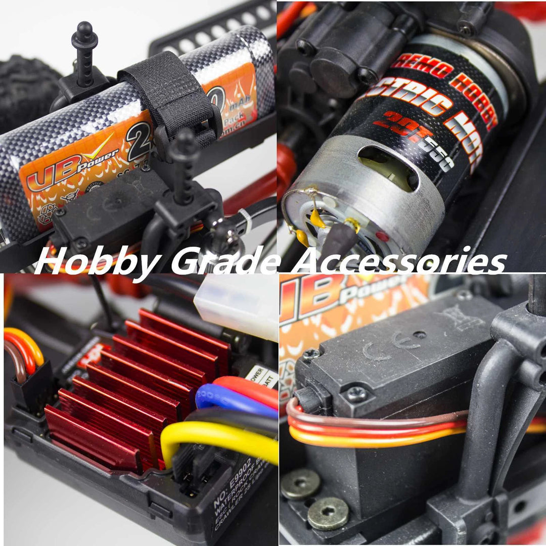 REMO Hobby Rock Crawler 1/10 4WD RC Monster Truck Off-Road Brushed RC Car 1093ST