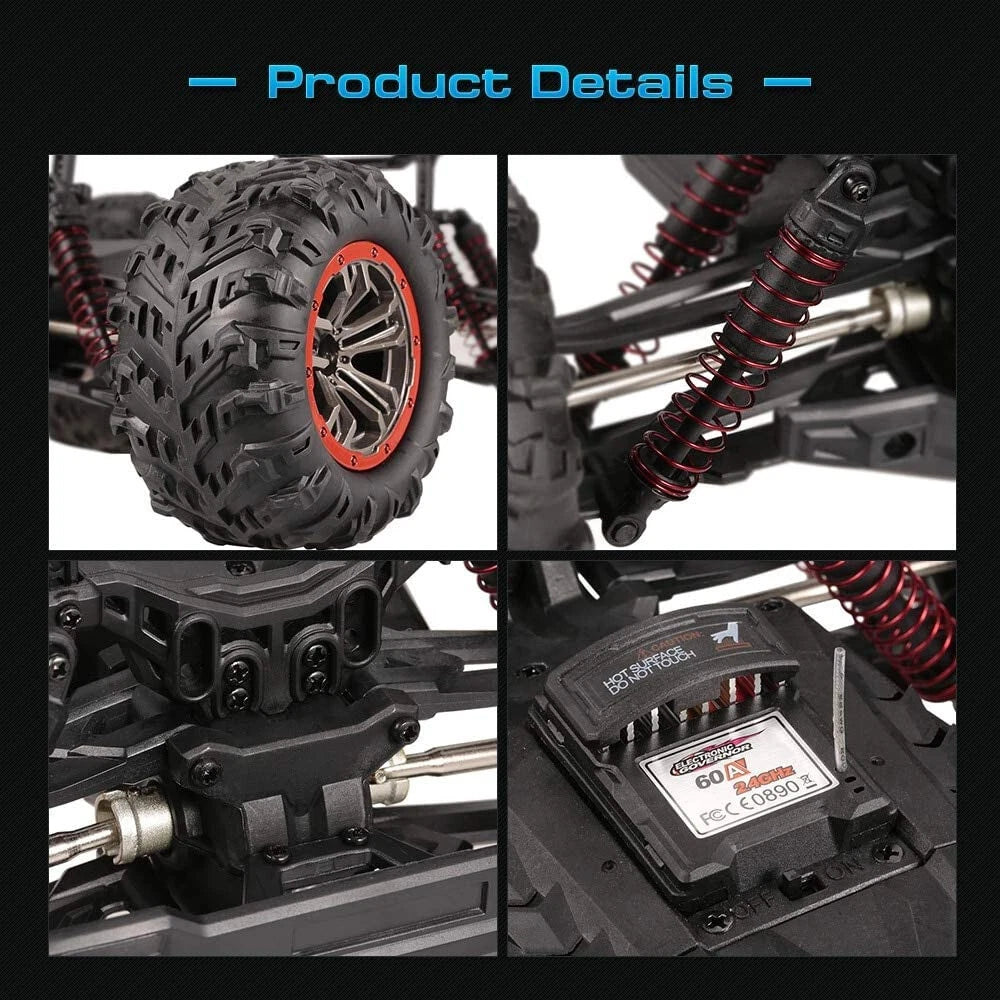1:10 High Speed 46km/h 4WD 2.4Ghz Remote Control Truck 9125 Monster Truck RC RTR