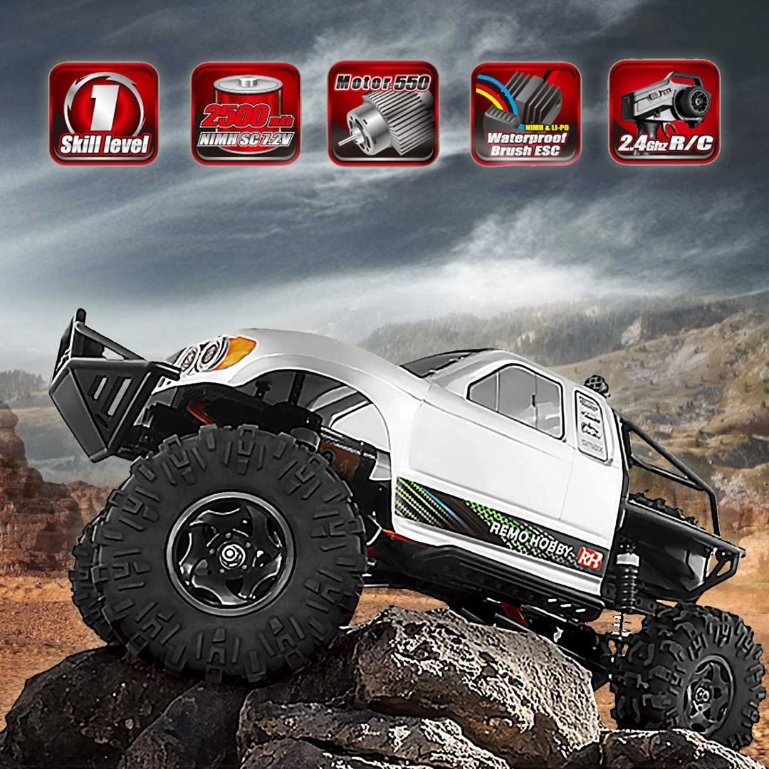 REMO Hobby Rock Crawler 1/10 4WD RC Monster Truck Off-Road Brushed RC Car 1093ST