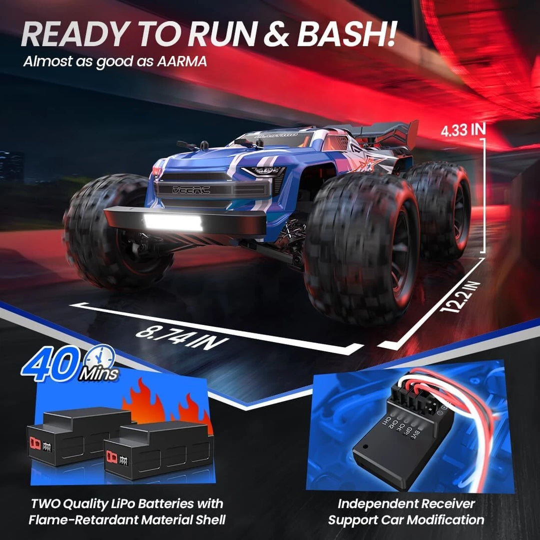 DEERC H16E 1:16 4WD RC Car Brushless 4X4 RTR Fast Max 70kph RC Monster Trucks