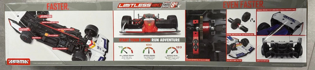 -NIB- Arrma 1/7 Limitless 8S AVC 4X4 RTR Brushless Street Speed R/C Car ARA7816