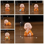 Load image into Gallery viewer, Cute Mini Buddha Statue Monk Resin Handicraft Figurine Ornament Home Decor Funny