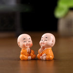 Load image into Gallery viewer, Cute Mini Buddha Statue Monk Resin Handicraft Figurine Ornament Home Decor Funny